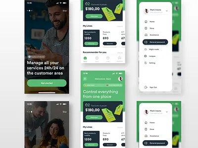 TeleManager app app manager app mobile design e commerce finance manager mobile telecome ui ux