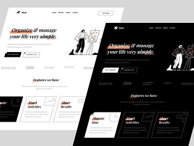 Task Management Website Landing Page design home home page homepage landing landing page landingpage ui ui design uidesign web web design webdesign website