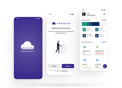 Cloud services manager - Mobile APP appdesign design illustration logo mobileapp ui uidesign visualdesign