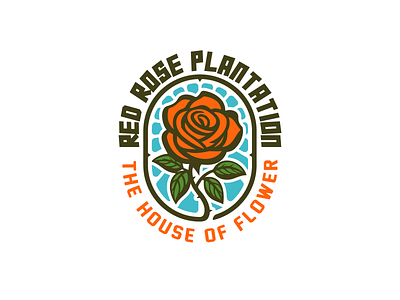 Rose Flower Badge Logo A badge design flower free free template freebie illustration logo plant red rose roses vector