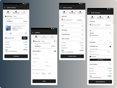 Checkout flow app ui dribbble new popular trending