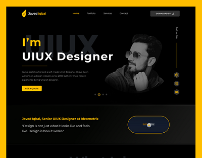 Portfolio Design - UIUX Design app design clean ui complete app design figma portfolio ui uiux website