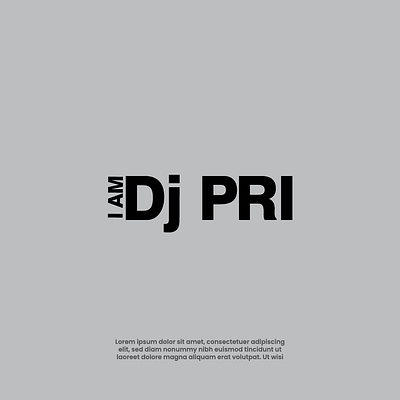 I am DJ PRI logo app branding design graphic design illustration logo typography ui ux vector