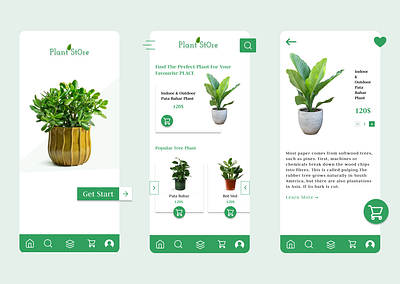 Plant Store branding design ui ux