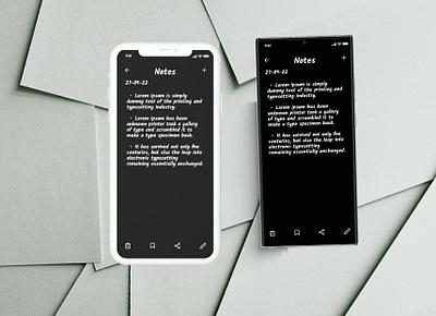 Notes Widget design ui