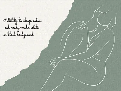 Body Positive Line abstract eps10 face femele illustration line linear vector woman