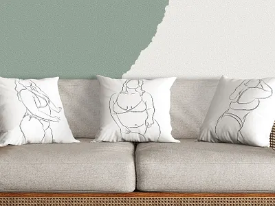 Body Positive Line abstract body design eps10 face femele illustration line linear vector woman