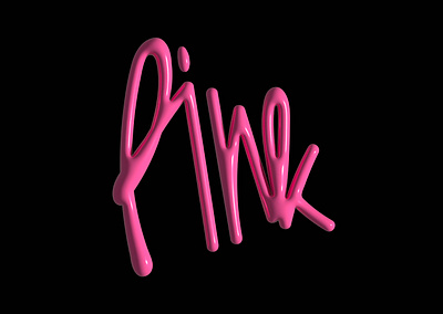 Pink 3D graffiti