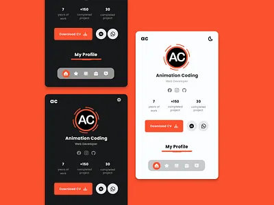 Personal Portfolio Design #animationcoding ac banner design design personal portfolio web design web designer