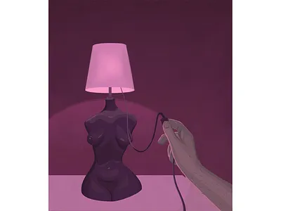 Turn Me On artwork flat illustration fun illustration graphic design illustration illustrations love monochromatic purple relaionship vector illustration