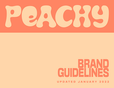 Peachy - Skateboard Brand Guidelines brand guide branding design graphic design typography