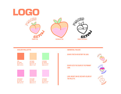 Peachy - Skateboard Brand Guidelines brand design branding design graphic design illustration typograpy