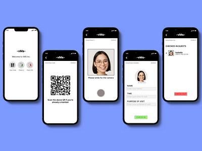 Visitor Management System UI app design figma mockup motion graphics ui visitor management system