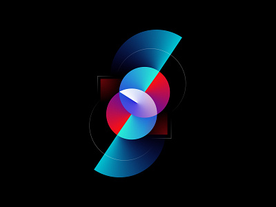 Vivid Shape #1 abstract art dark design gradient shapes vector vivid wallpaper