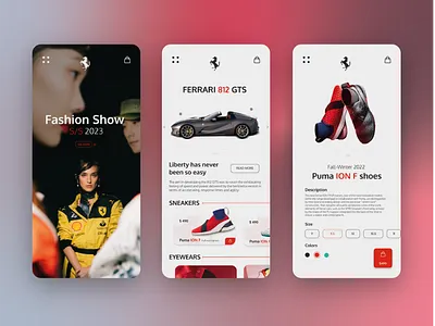 Ferrari app application concept concept design design ui uiux ux