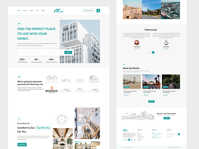 Real Estate - Website Design V3 agency landingpage agency web design app branding design digital marketing agency graphic design illustration logo real estate real estate web design real estate web ui ui ux vector web design