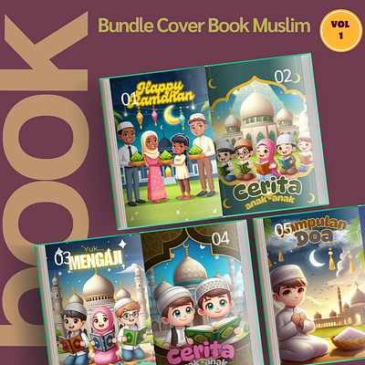 Book Cover Muslim Cute #2 book cover cute animation graphic design sketch