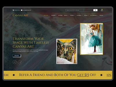 CanvasArt design figma uiux design web design website design