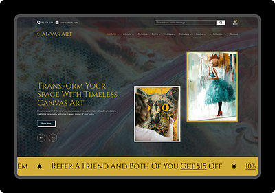 CanvasArt design figma uiux design web design website design