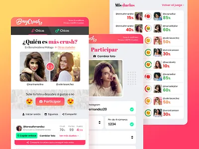 Bmycrush app app design graphic design