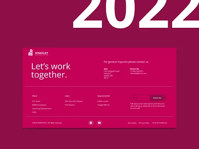 Kingsley Associates: Real Estate Website > Footer adobe xd design figma footer real estate ui uiux website