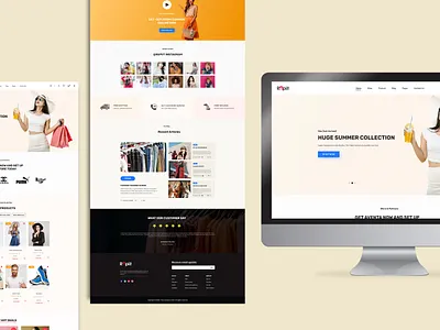 Fashion E-commerce Website Template animation branding design ecommerce website elementor pro figma design graphic design illustration landing page design landingpage logo ui uiux design ux vector wordpress development