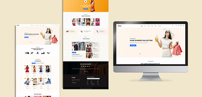 Fashion E-commerce Website Template animation branding design ecommerce website elementor pro figma design graphic design illustration landing page design landingpage logo ui uiux design ux vector wordpress development