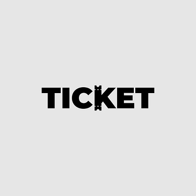 Ticket logo animation brand identity branding design illustrator logo logo designer minimalist ticket typography vector wordmark