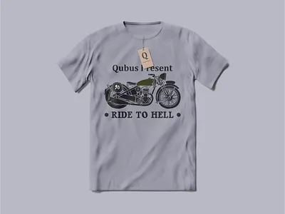 Qubus: Ride to Hell apparel design automotive brand identity graphic design motorcycle t shirt design visual identity