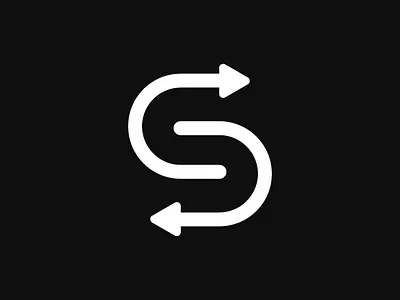 Ambigram S Arrow ambigram app arrow branding design elegant graphic design letter s logo monogram ui vector