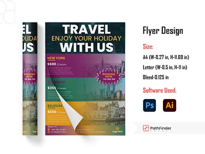 Travel Flyer Design branding corporate flyer design design flyer flyer design graphic design illustration logo modern flyer design print travel travel falyer
