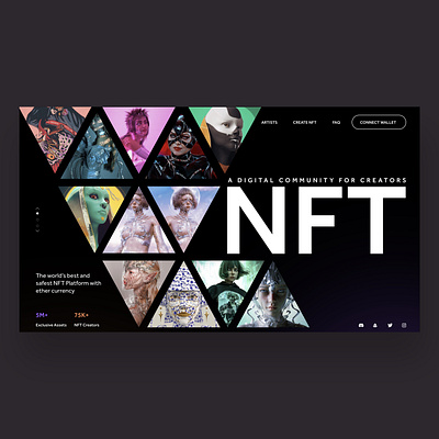 Trigon NFt Web Ui Design Concept crypto cryptocurrency design graphic design metaverse nft photography ui ui design ux ux design web design