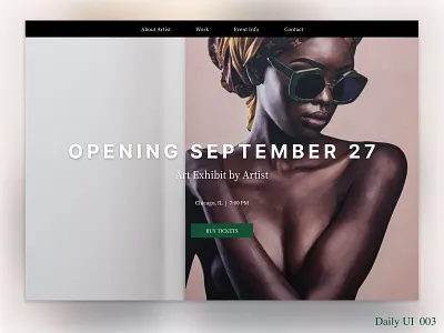 Daily UI 003 Landing Page dailyui ui