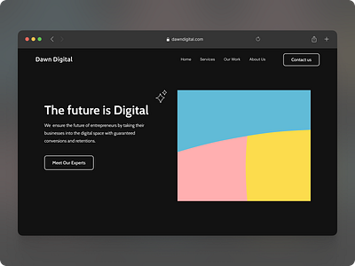 Dawn Digital V1: Digital Agency Landing Page Home Page UI design ui ux