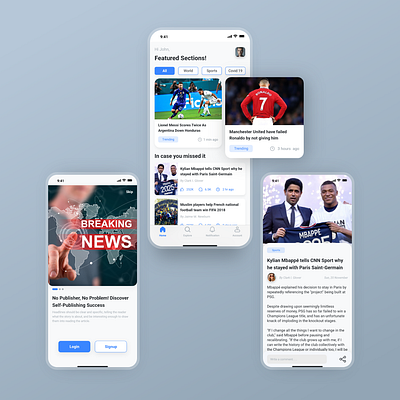 News App UI Design adobe xd app mobile app news ui xd