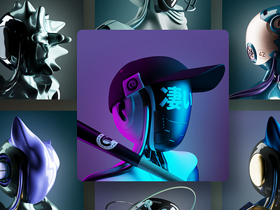 Rock n' Roll 3d baseball bat cap cinema cinema4d clean design hat rhino3d robot vray