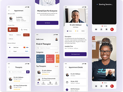 Thera: Mental Health Medical Mobile Application UI app design ui ux
