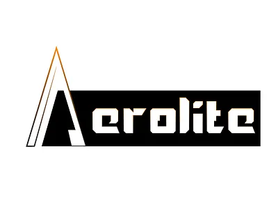 Aerolite design icon logo typography vector