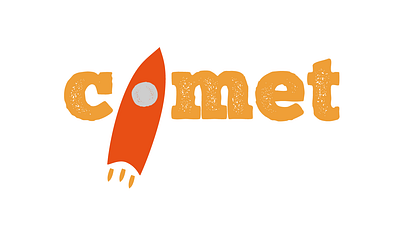 Comet design icon logo typography vec vector