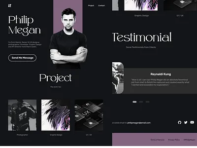 Philip Megan - Photography Landing Page black landing page ui uiux ux web design webdesign website