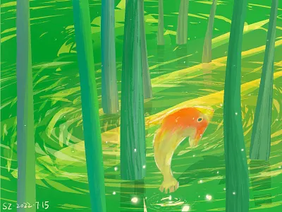 水上森林 tree in the water， fish procreate