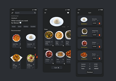 Day 002: Food Menu app design typography ui