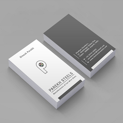 Parekh Steels Business Card Design | WebsManiac Inc. branding business card business card design business card designer business card designing business card designs websmaniac