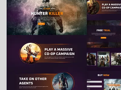 Tom Clancy's the Division Gaming Website Redesign game store games games ui design games website gaming design homepage landing page redesign ui design ux design