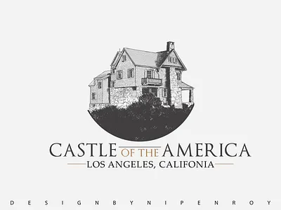Castle Of The America Hand Drawn Logo art logo brand indentity branding clean logo creative logo design graphic design hand drawn logo illustration logo logo logo design logo designer logo inspiration logo mark logo type logodesign logos minimalist logo simple logo vintage logo