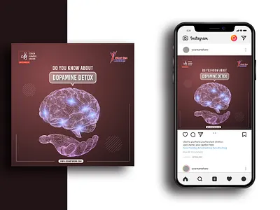 Dopamin Detox - Social media poster design banner banner ad behance branding drrible facebook banner flyer graphic design identity illustration instagram post instagram stories minimal poster professional remote social media ad social media design social media template web banner