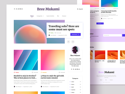 Personal Blog - Website behance blog blog desing blogging personal blog portfolio user interface vlog webdesign website design