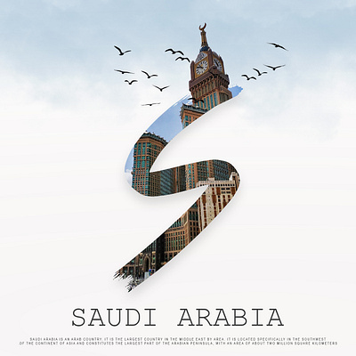 SAUDI ARABIA creative design graphic design illustration letters logo manipulation post social media ui