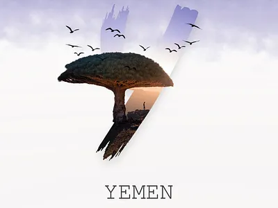 YEMEN creative design graphic design illustration letters logo manipulation post social media ui