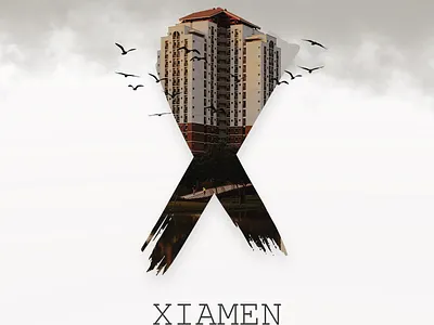 XIAMEN creative design graphic design illustration letters logo manipulation post social media ui